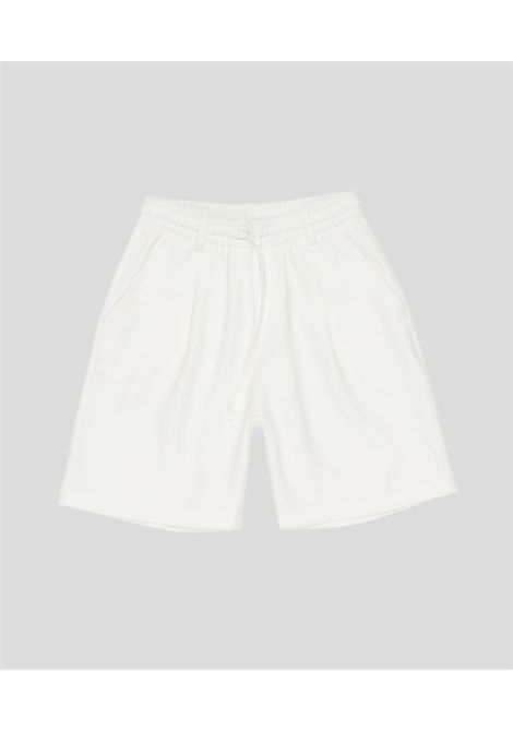 Bermuda con logo PAOLO PECORA KIDS | PP4303GESSO